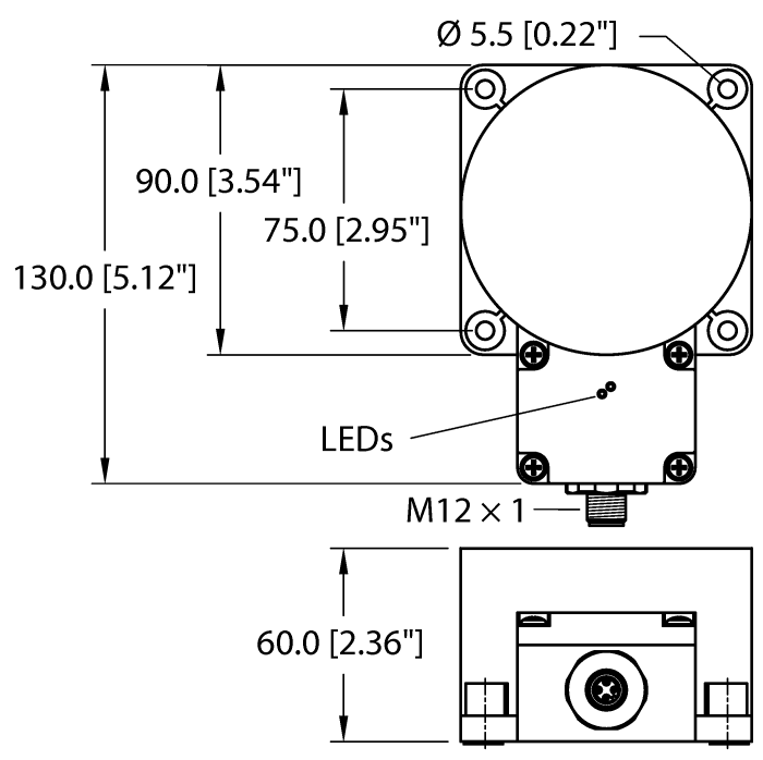 Sensor De Inducción TURCK NI60-K90SR-FZ3X2 - Nuevo, Compatible Con PLC, Ideal Para Automatización