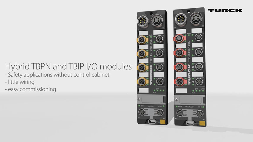 TBPN y TBIP – Módulos Híbridos de E/S para Aplicaciones de seguridad con IP67 