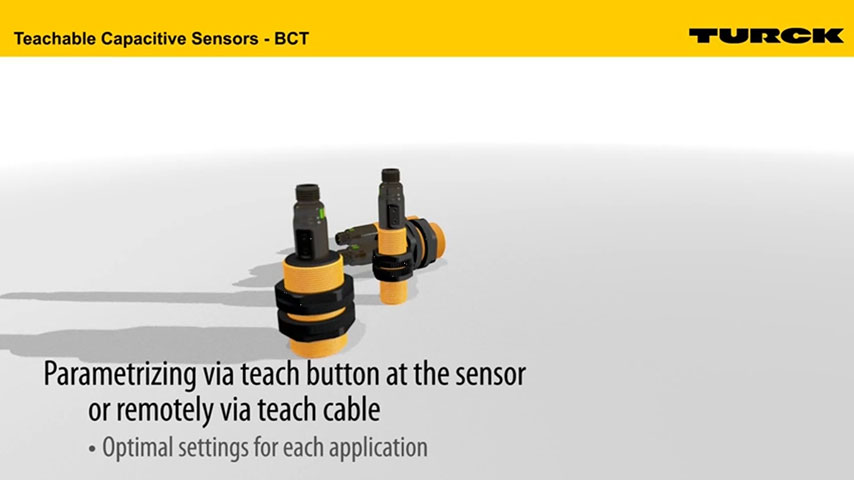 Sensores capacitivos con botón teach 